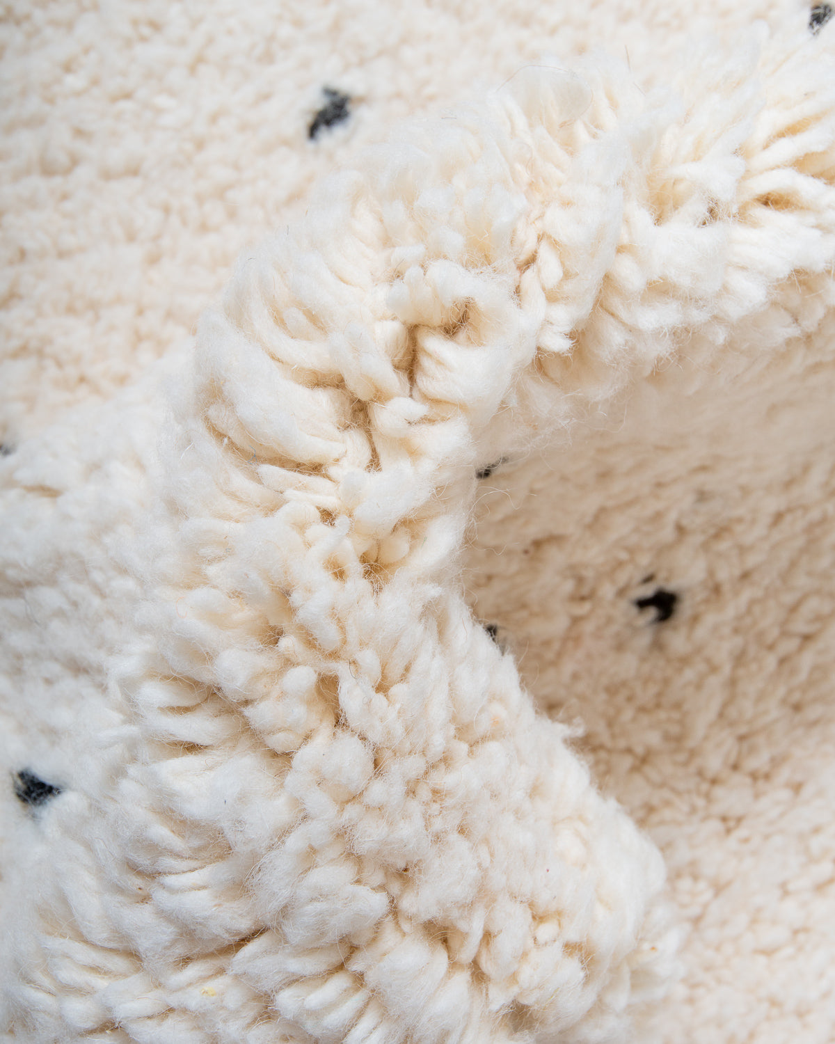 Modern, designer, handcrafted Berber rug from Morocco. Beniourain carpet with beautiful colours and patterns and fluffy wool texture.